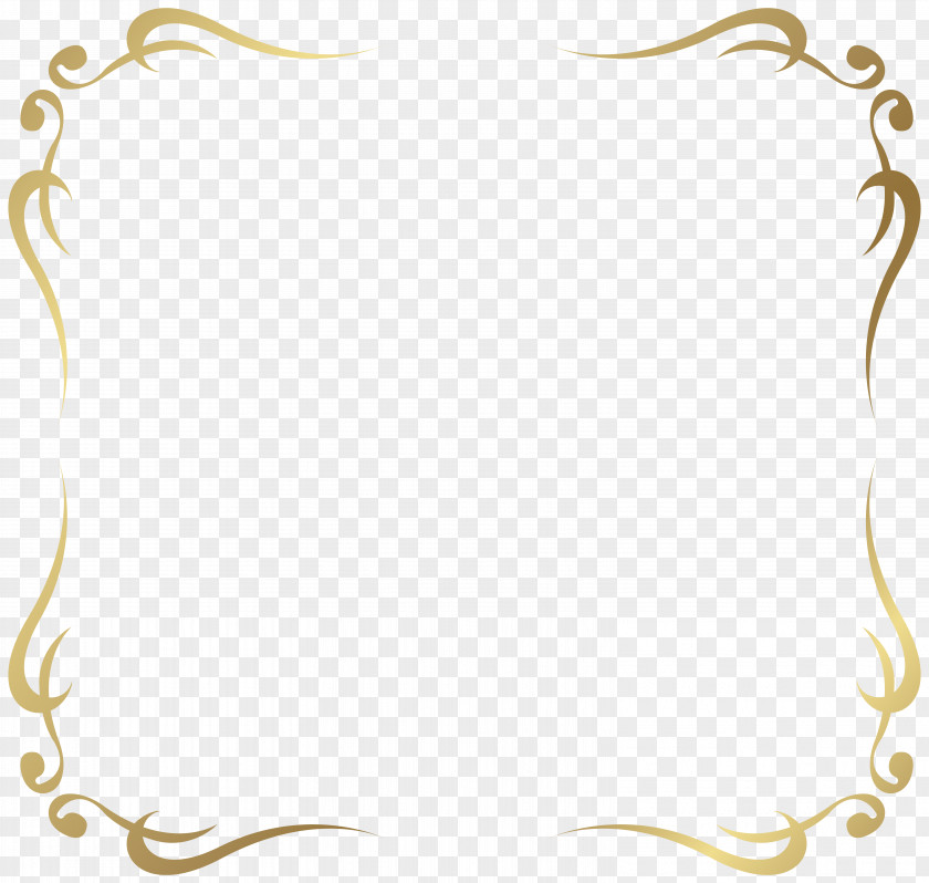 Decorative Frame Border Picture Gold Clip Art PNG