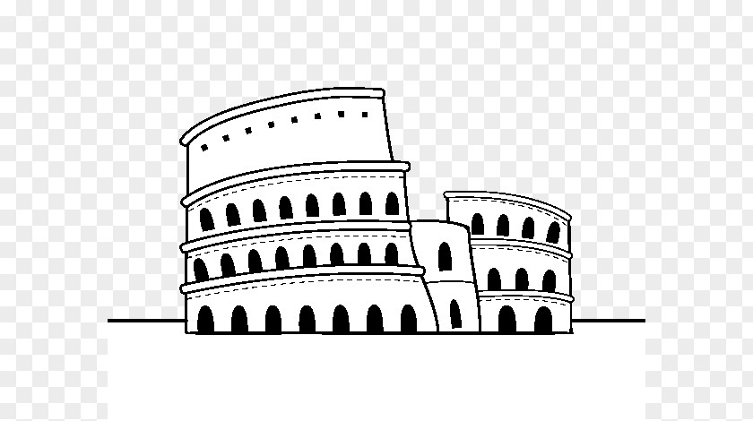 Colosseum Drawing Coloring Book Image PNG