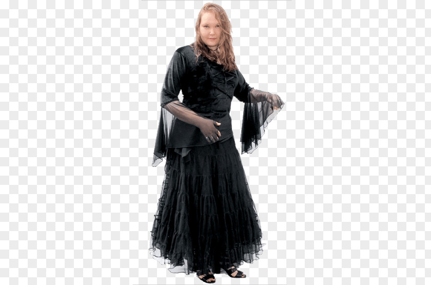 Long Skirt Slip Dress Petticoat Gothic Fashion PNG