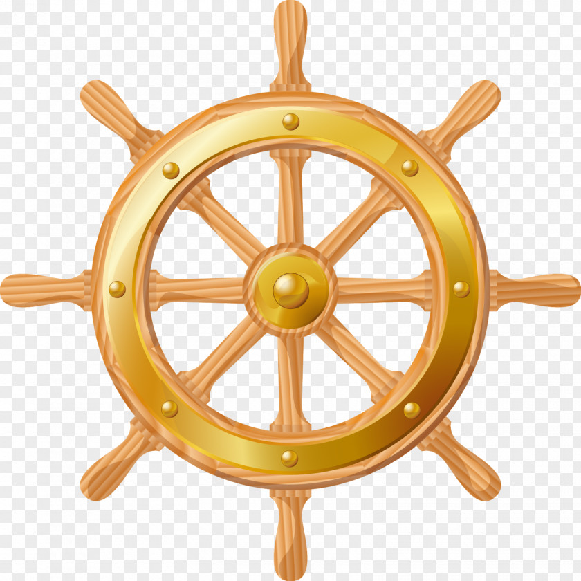 Marine Ship's Wheel Clip Art PNG