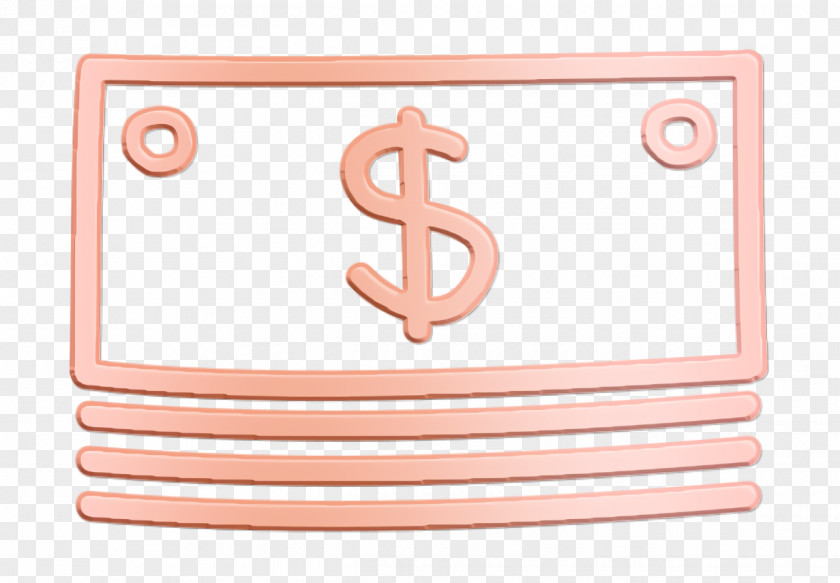 Money Icon Stack Hand Drawn Outline Commerce PNG