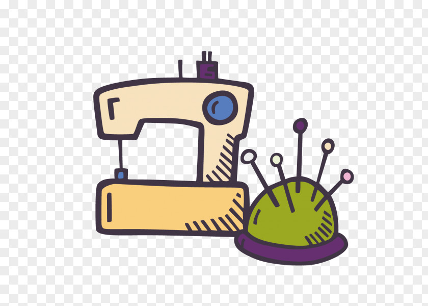 Boy Sewing Machines Clip Art Doodle PNG