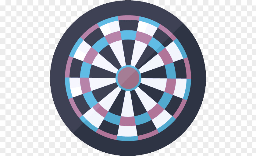 Circle Turquoise Pink Pattern Dartboard PNG
