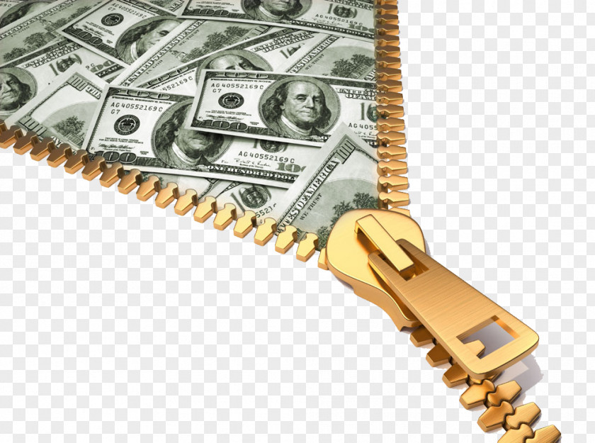 Zipper Pull In Money Bag Stock Photography Illustration Banknote PNG