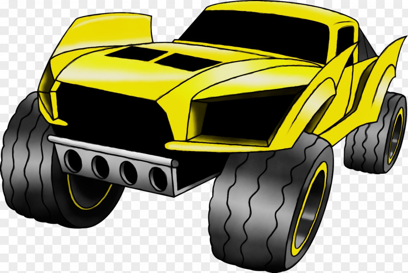Automotive Design Radiocontrolled Car Monster Truck Yellow Vehicle Motor Motorsport PNG