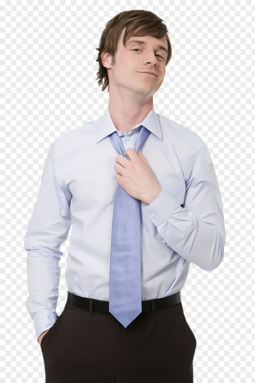 Formal Wear Arm Clothing White Blue Dress Shirt PNG