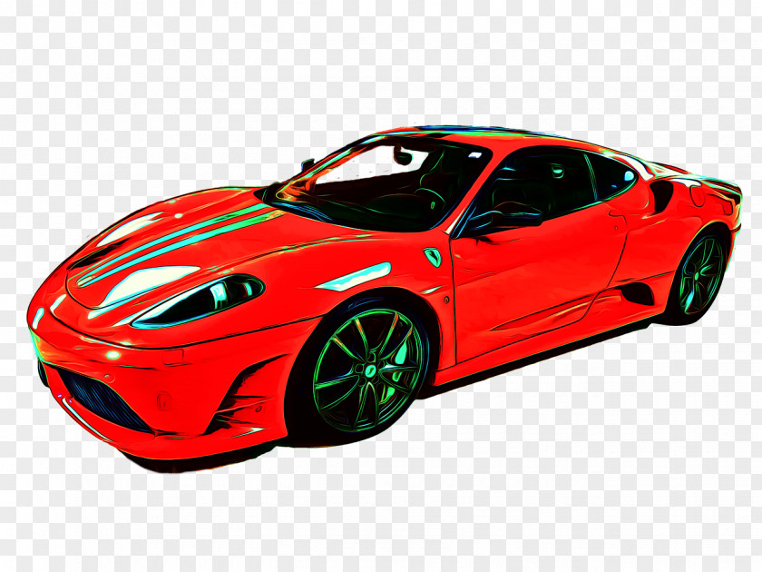 Red Sports Car Aston Martin Ferrari F430 PNG