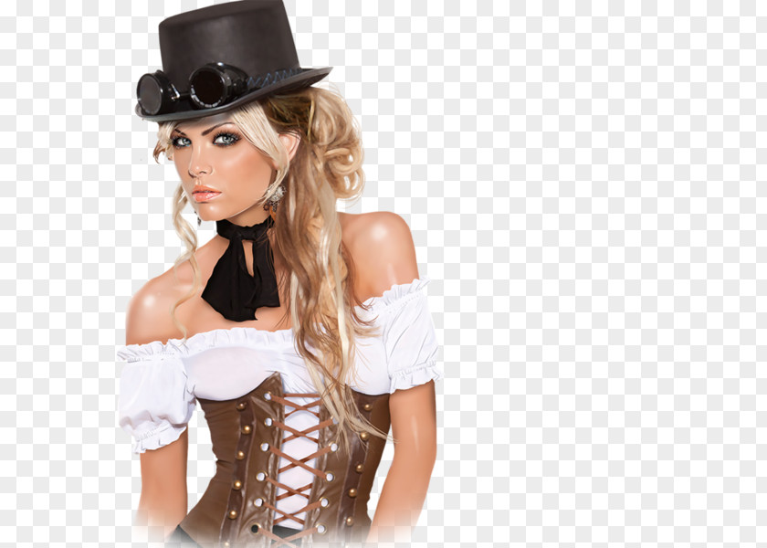 Steam Punk Steampunk Fashion Corset Bustier Hat PNG