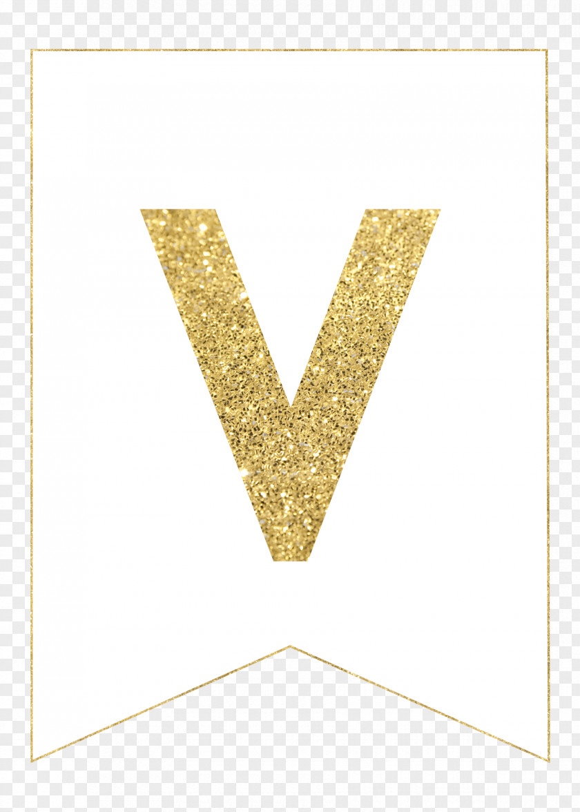 Gold Letter Banner Paper Pennon PNG