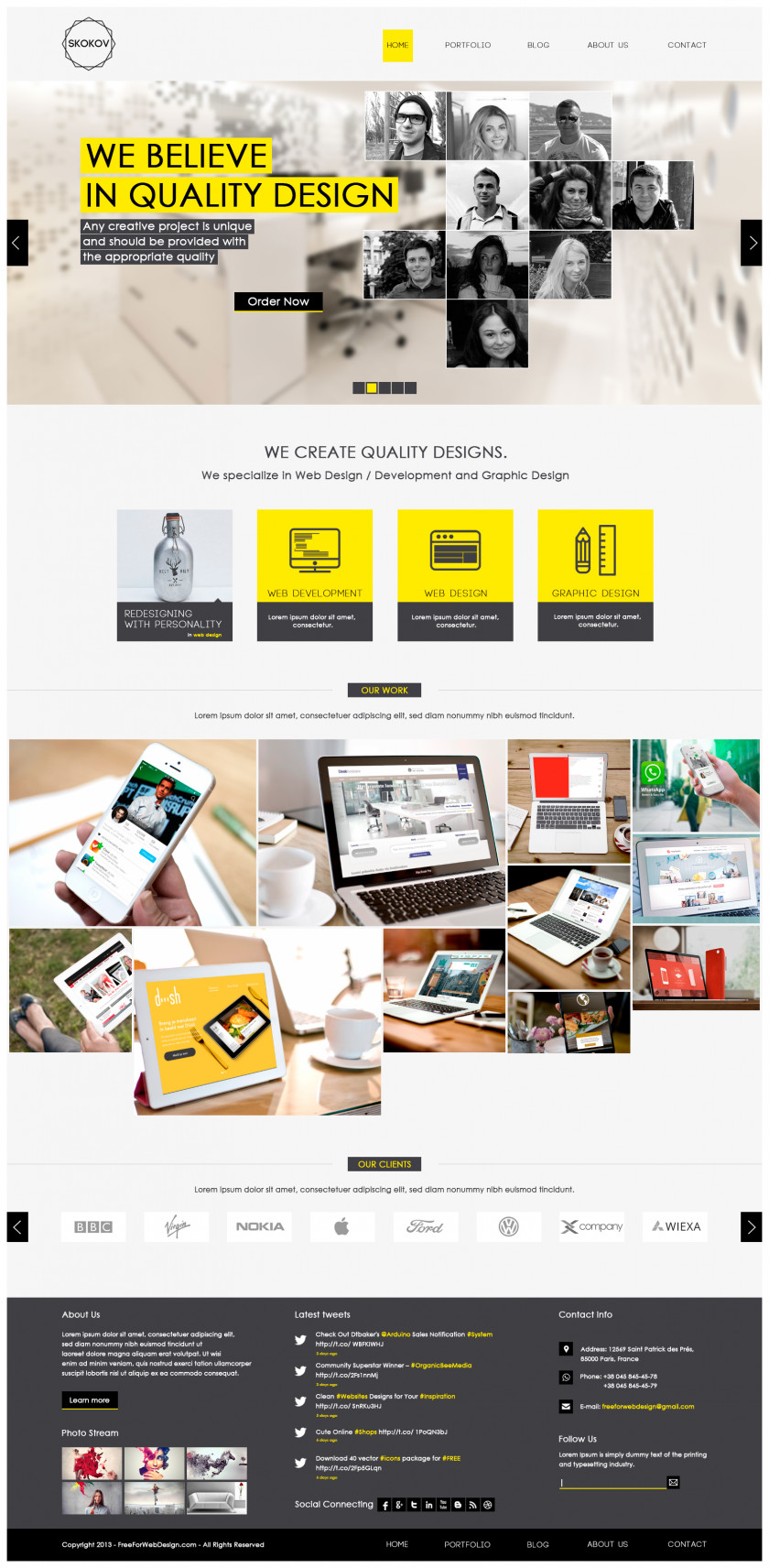 Yellow And Black Web Template Responsive Design System PNG