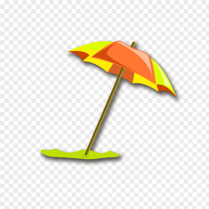 Yellow Simple Parasol Decorative Pattern Umbrella Icon PNG