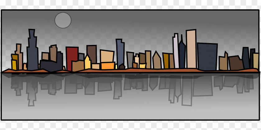 City Silhouette Chicago Cityscape Skyline Clip Art PNG