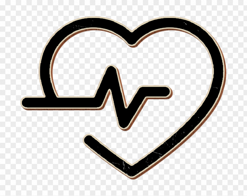Logo Symbol Health Icon Medical Lifeline In A Heart Outline PNG