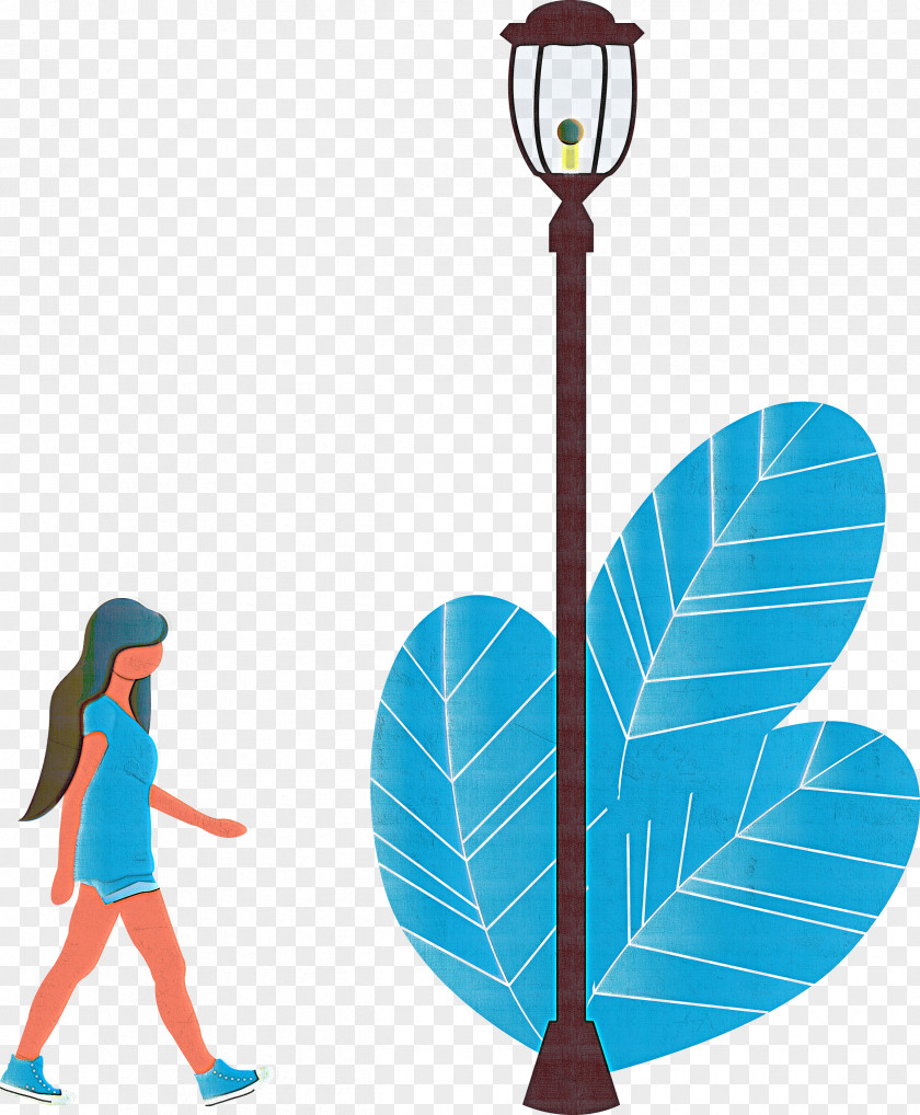 Street Light Girl PNG