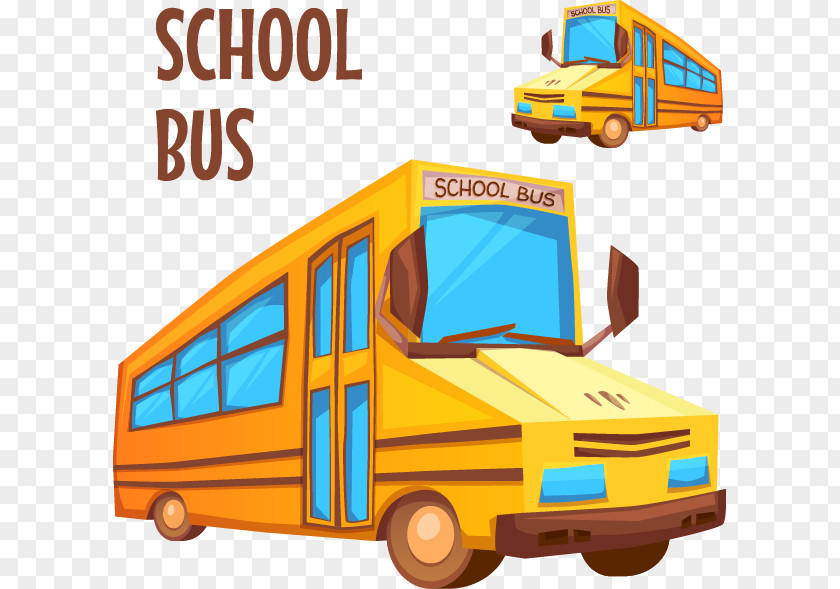 Vector Illustration Back To School Bus Clip Art PNG