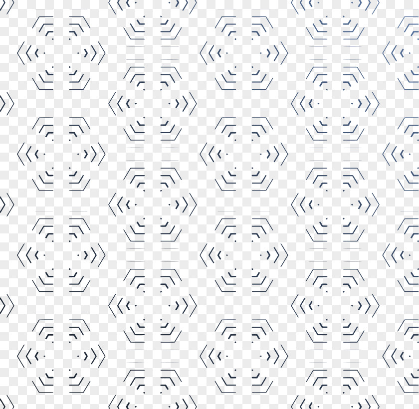 Hexagonal Technology Lines White Pattern PNG