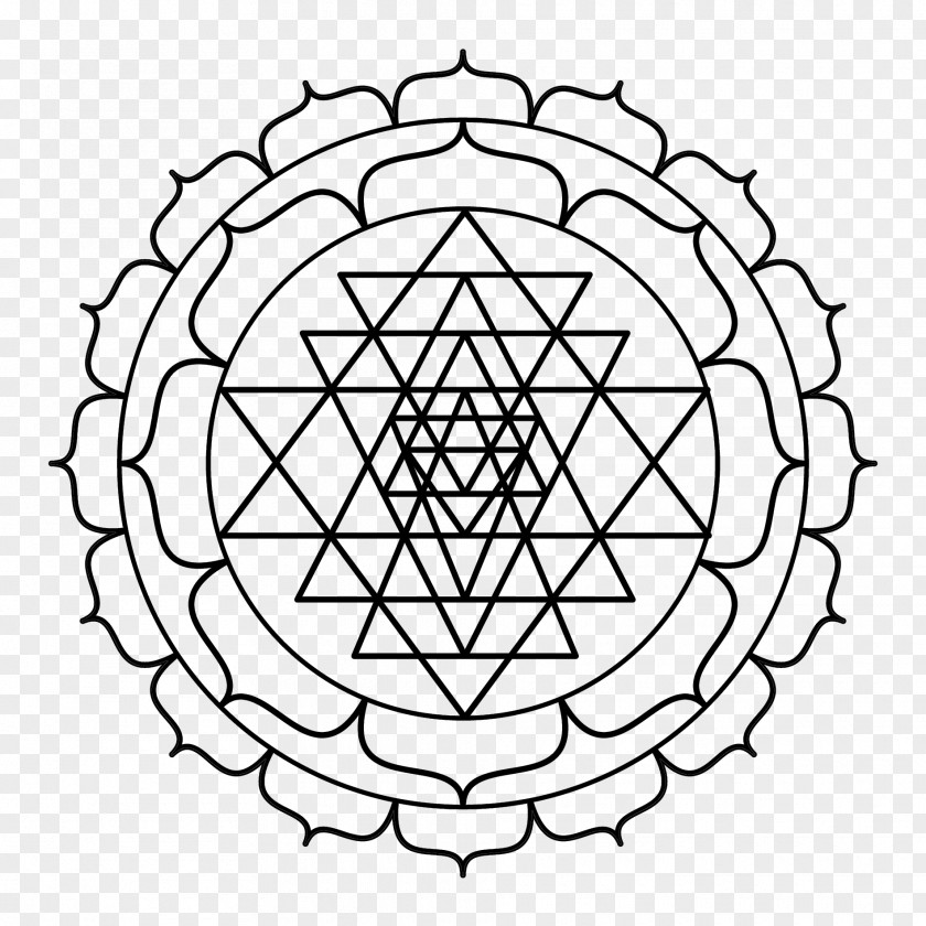 Shri Ram Sri Yantra Vidya Mandala Clip Art PNG