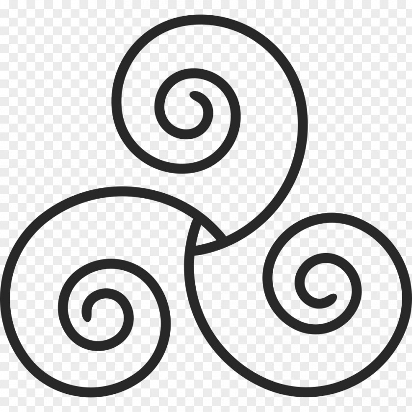 Spiral Triskelion Celtic Knot Symbol Triple Goddess Triquetra PNG