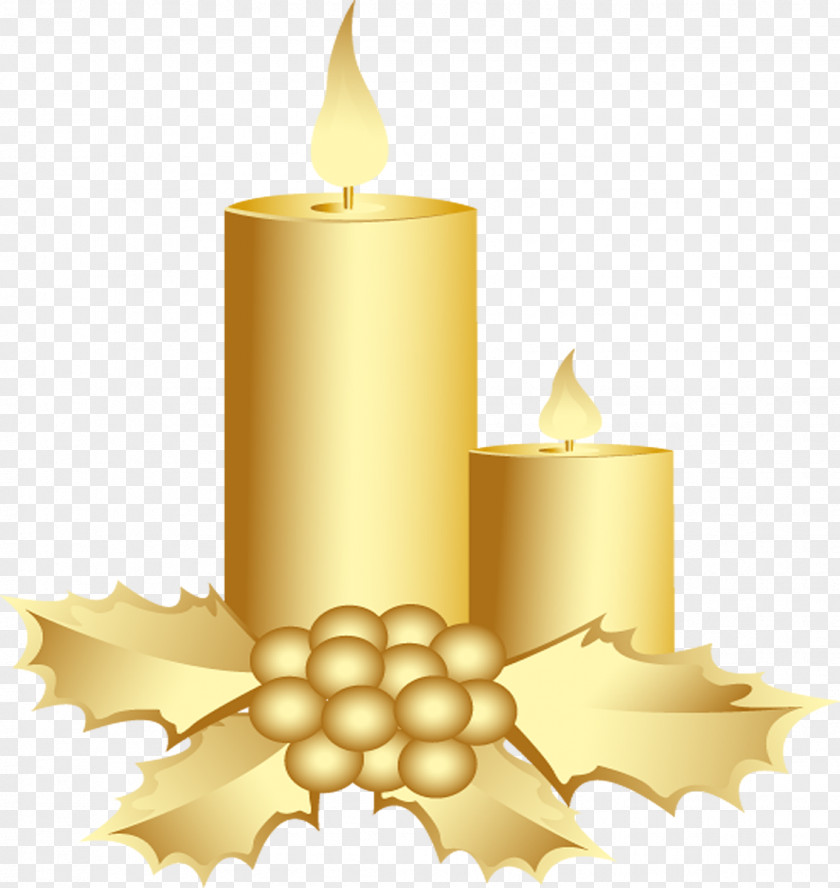 Christmas Elements Candle Clip Art PNG