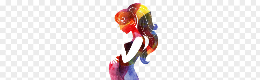 Painted Pregnant Women Mothers Day Pregnancy Illustration PNG