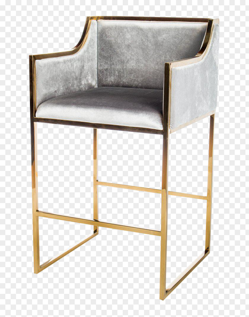 Seat Bar Stool Gold Chair PNG
