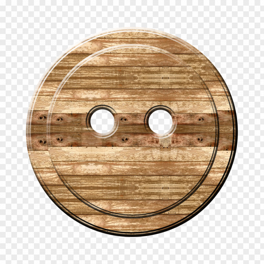 Wooden Paper Digital Scrapbooking Button PNG
