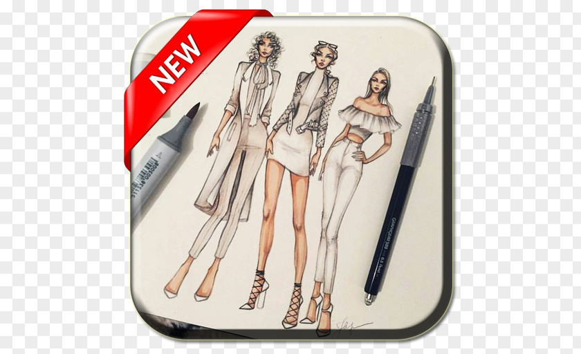 Design Fashion Illustration Drawing Sketch PNG