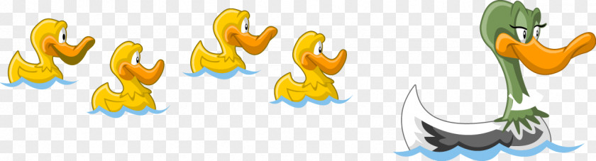 Ducks Swimming Duck Cartoon Gratis PNG