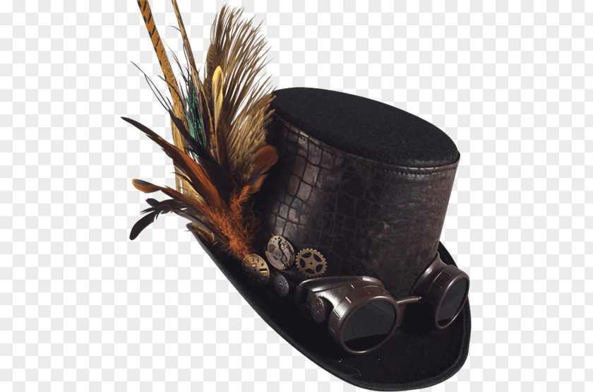 Steampunk Goggles Mad Hatter Top Hat PNG
