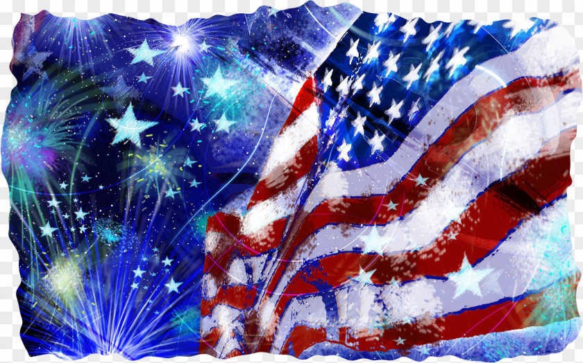 Veterans Day Electric Blue 4th Of July Fireworks PNG