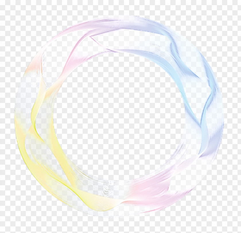 White Pink Circle Hair Accessory PNG