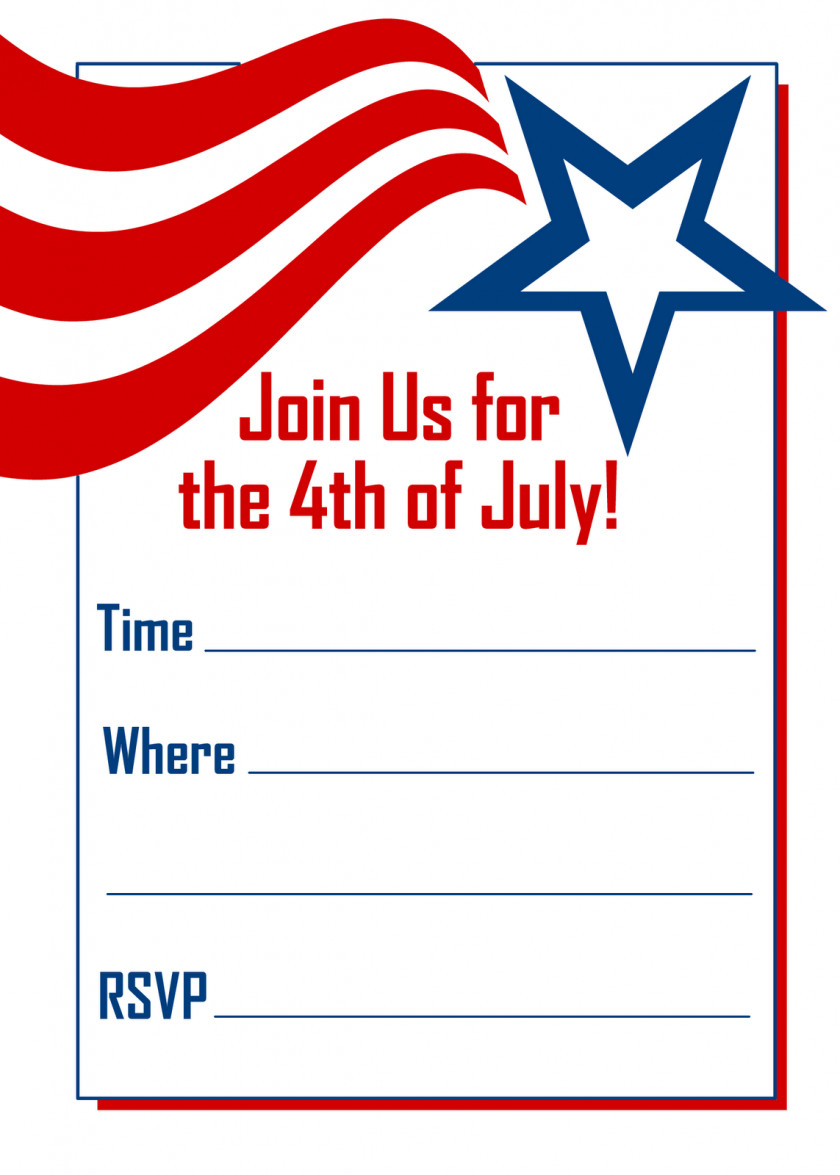 4th Of July Images Free Wedding Invitation Independence Day Party Birthday Clip Art PNG