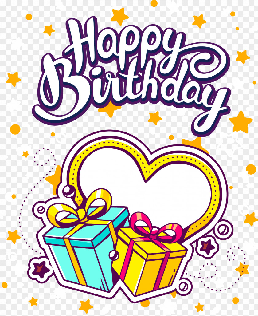 Birthday Gift Greeting Card Illustration PNG