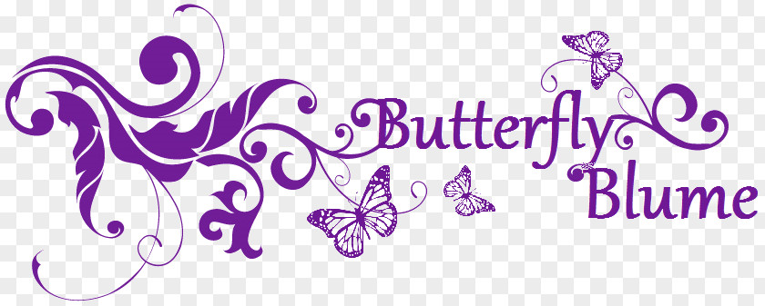 Butterfly Logo Calligraphy Blackout Font PNG