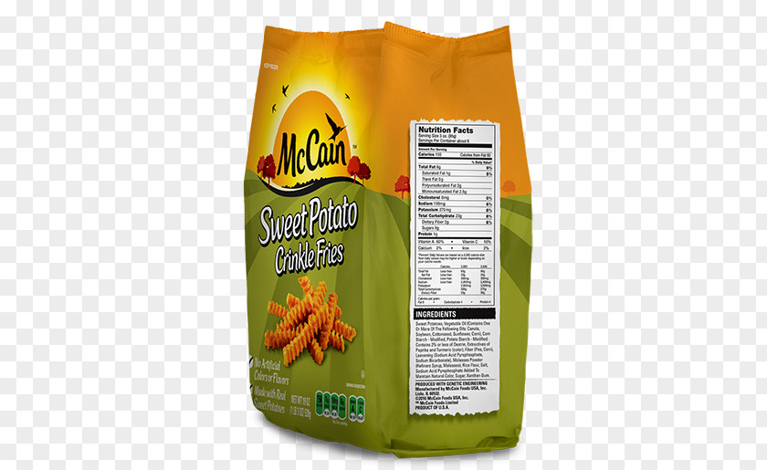 Delicious French Fries Hash Browns McCain Foods Nutrition Facts Label PNG