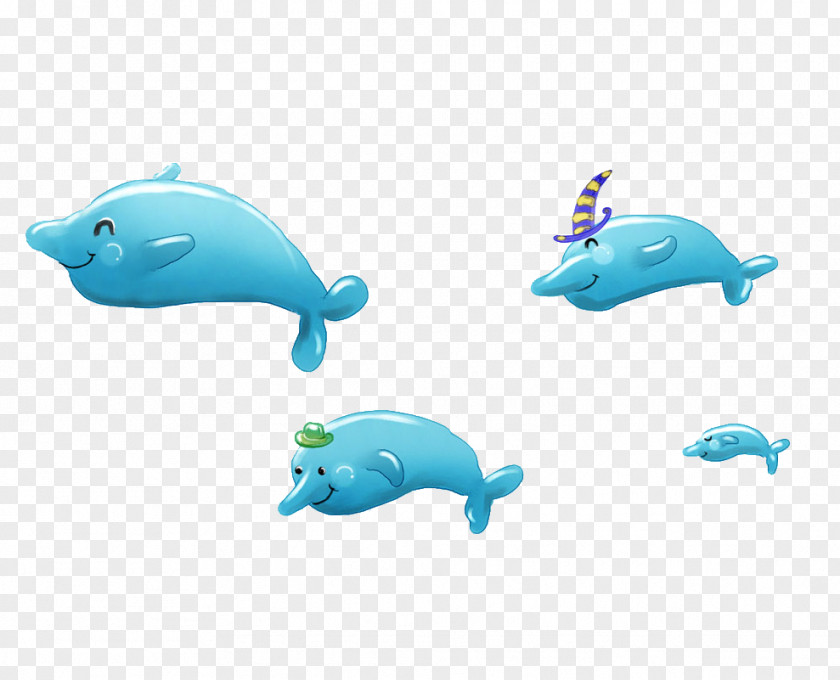 Happy Dolphins Play Cartoon High-definition Video Wallpaper PNG