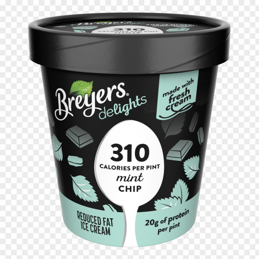 Ice Cream Breyers Mint Chocolate Chip Delights Vanilla Bean PNG