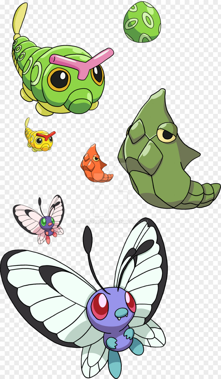 Pokémon Gold And Silver Caterpie Butterfree Metapod PNG