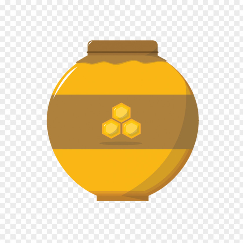Vector Creative Hand-painted Honey Jar Bee Computer File PNG