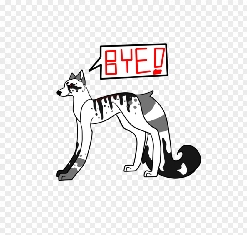 Bye Dog Logo White Canidae Font PNG