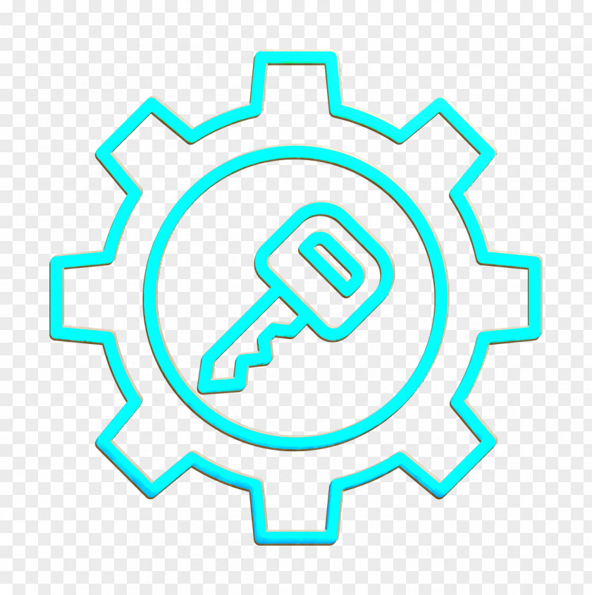 Cyber Icon Gear Key PNG