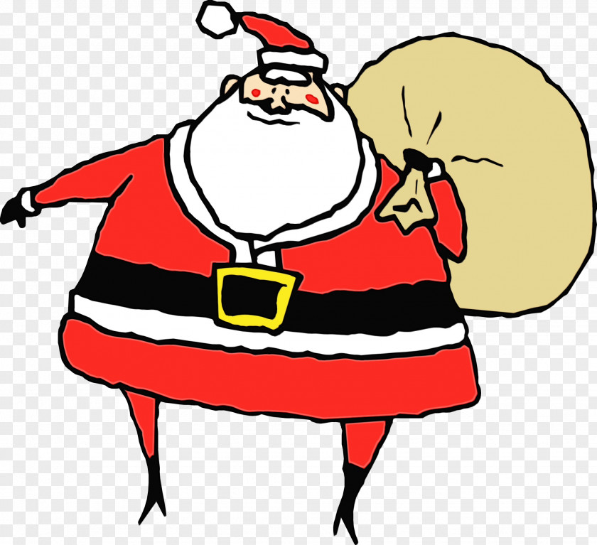 Pleased Cartoon Santa Claus Drawing PNG