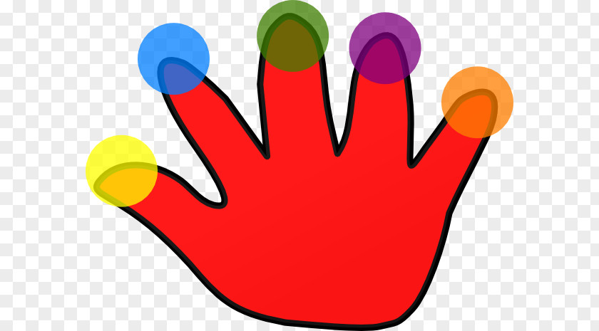 Red Hand High Five The Finger Clip Art PNG