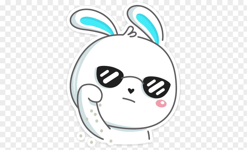 Rabbit Easter Bunny Sticker Telegram VKontakte PNG