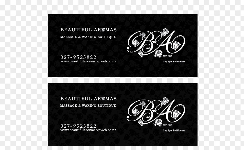 Beauty Parlour Visiting Card Design Logo Font Brand PNG