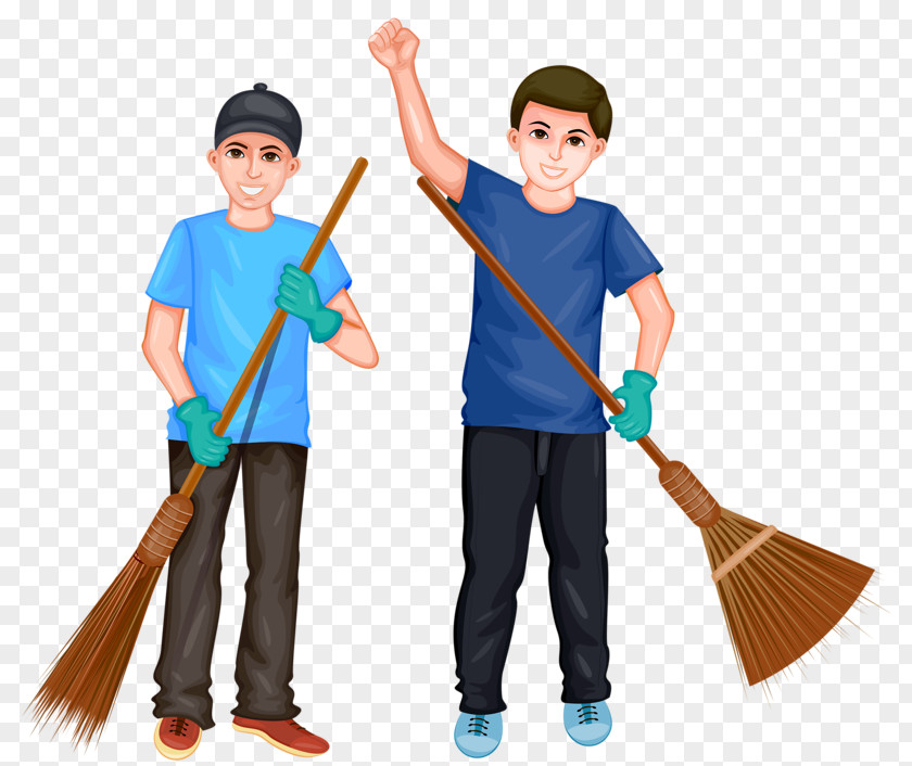 Boy Doing Health Broom Clip Art PNG