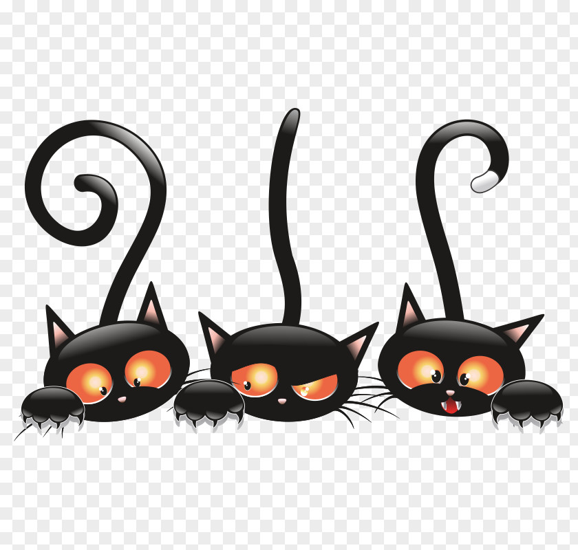 Cat Black Kitten Mouse PNG