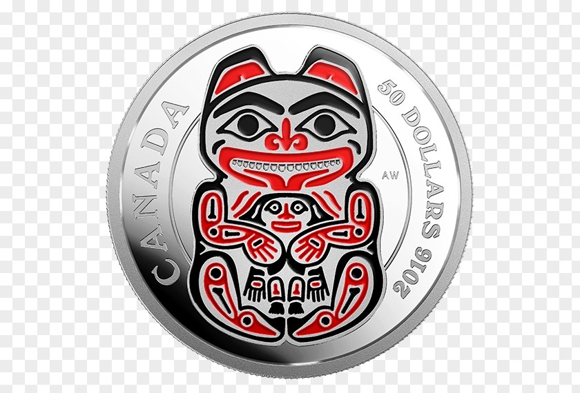 Coin Haida Gwaii People Silver Gold PNG