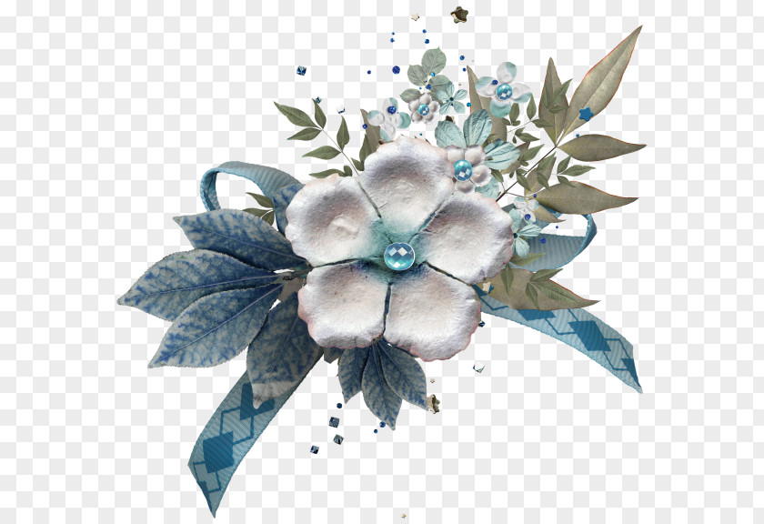 The Oriental Pearl Cut Flowers Turquoise Plant Brooch PNG
