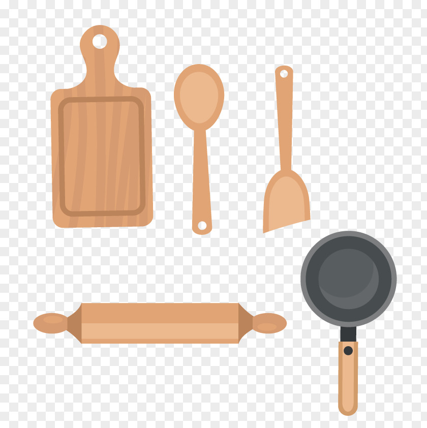 Vector Kitchen Wooden Spoon PNG